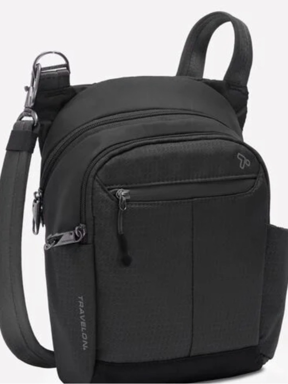 Travelon Active Anti-Theft Black Slim Crossbody Tour Bag